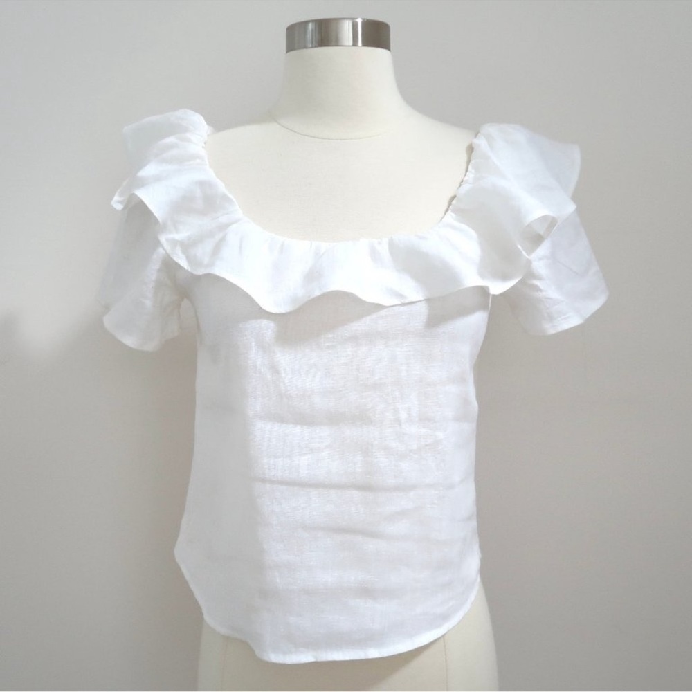 REFORMATION Athena linen top - Picture 2 of 4